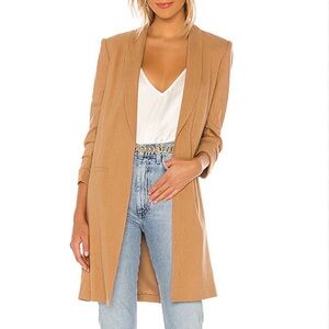 Alice + Olivia Camel Longline Blazer